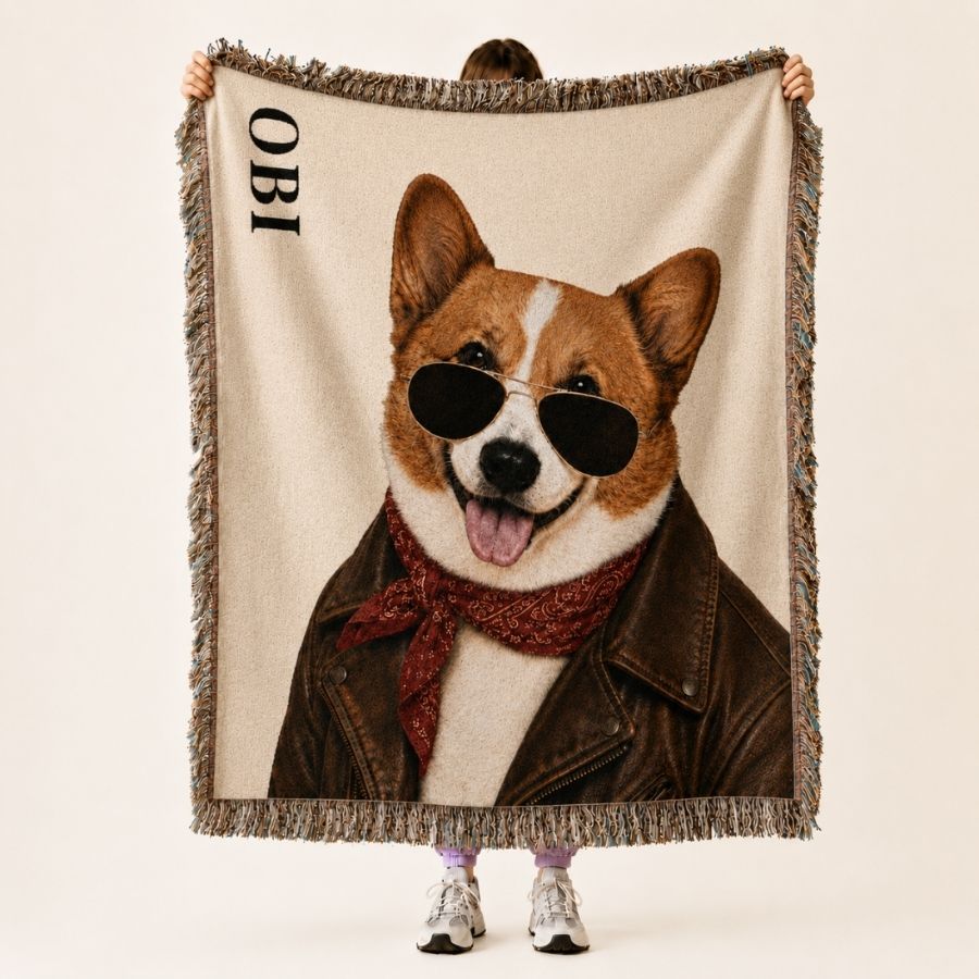 Custom Pet Woven Blanket