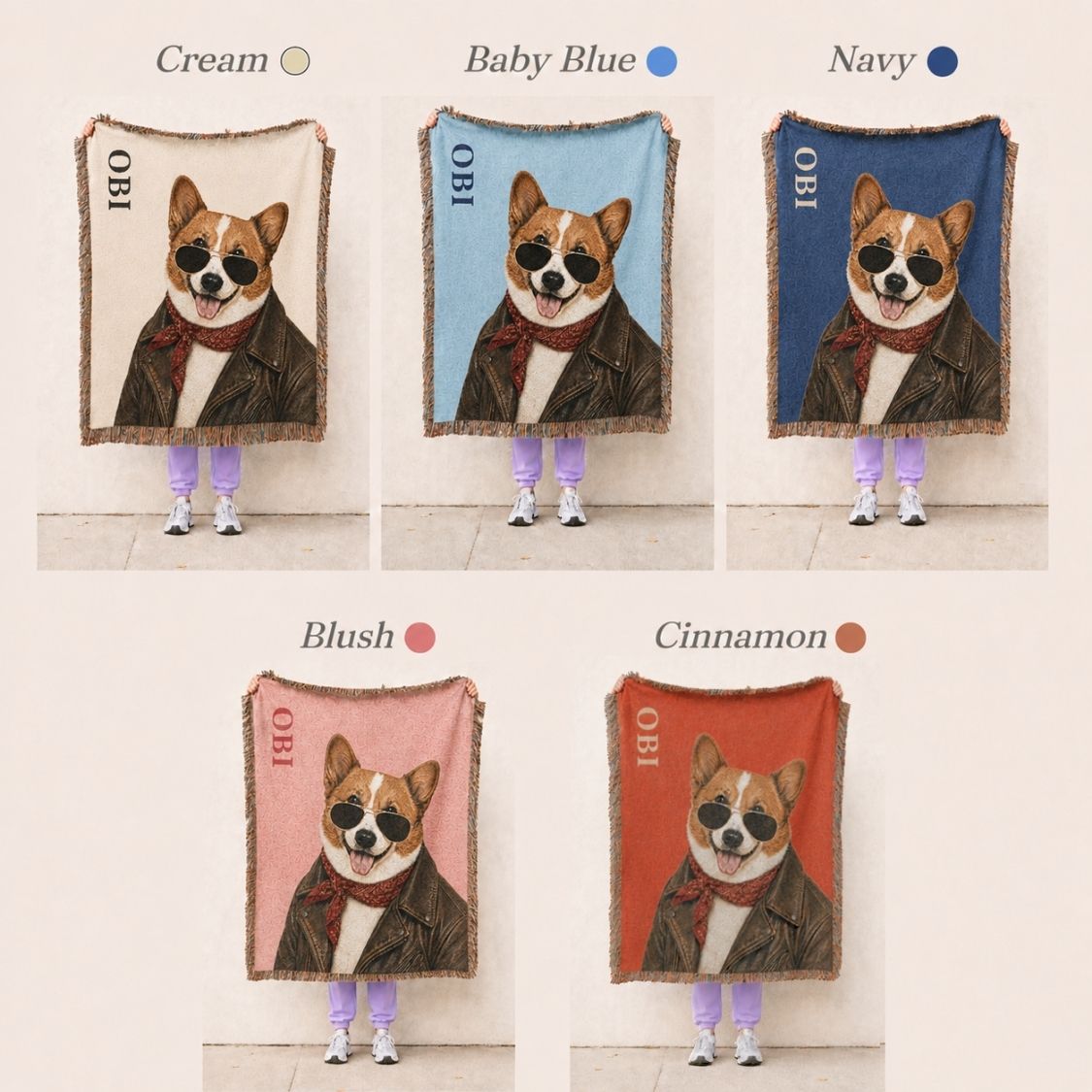 Custom Pet Woven Blanket