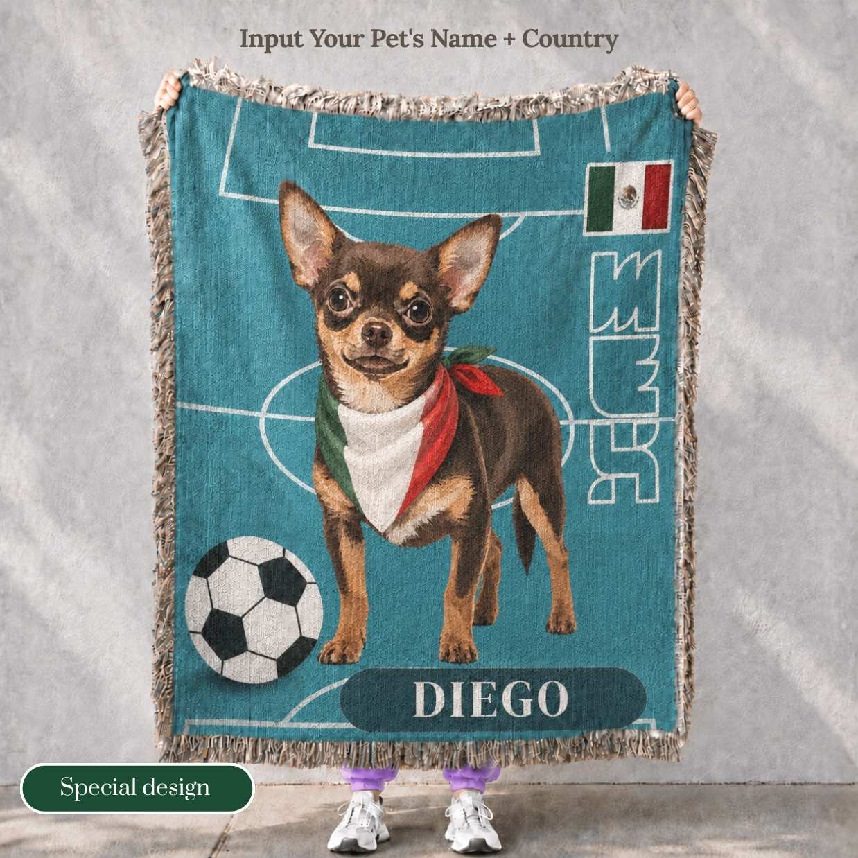 Custom Pet Woven Blanket